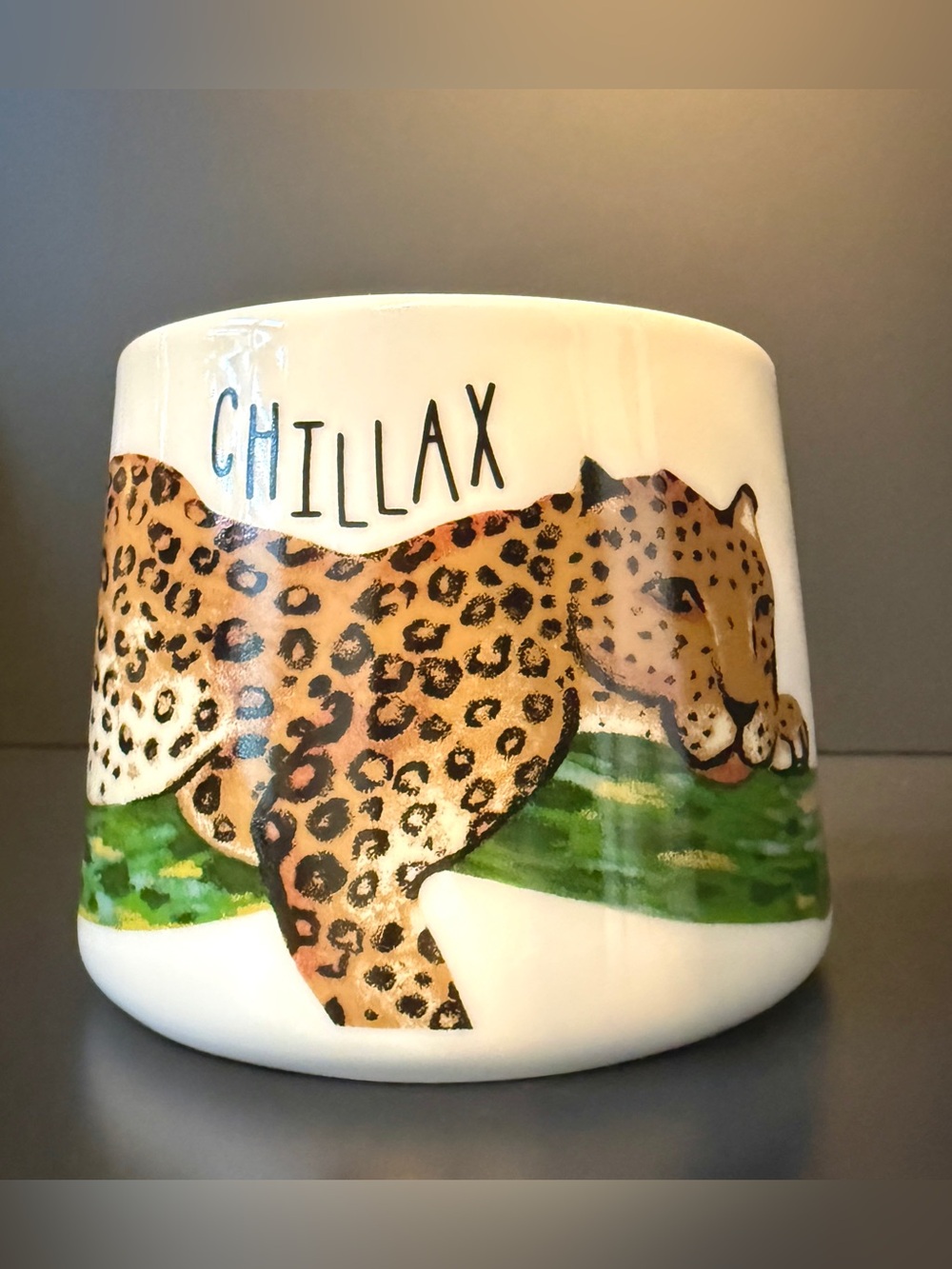 Opalhouse Target Chillax Leopard Cheetah Porcelain Coffee Mug 16 oz